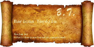 Baricsa Terézia névjegykártya